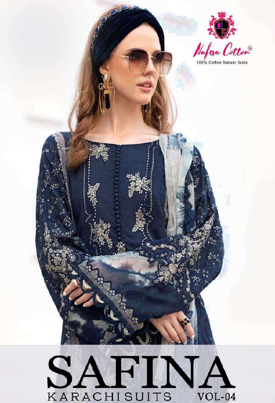 SAFINA KARACHI SUITS VOL 04 by NAFISHA COTTON